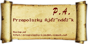 Przepolszky Ajándék névjegykártya